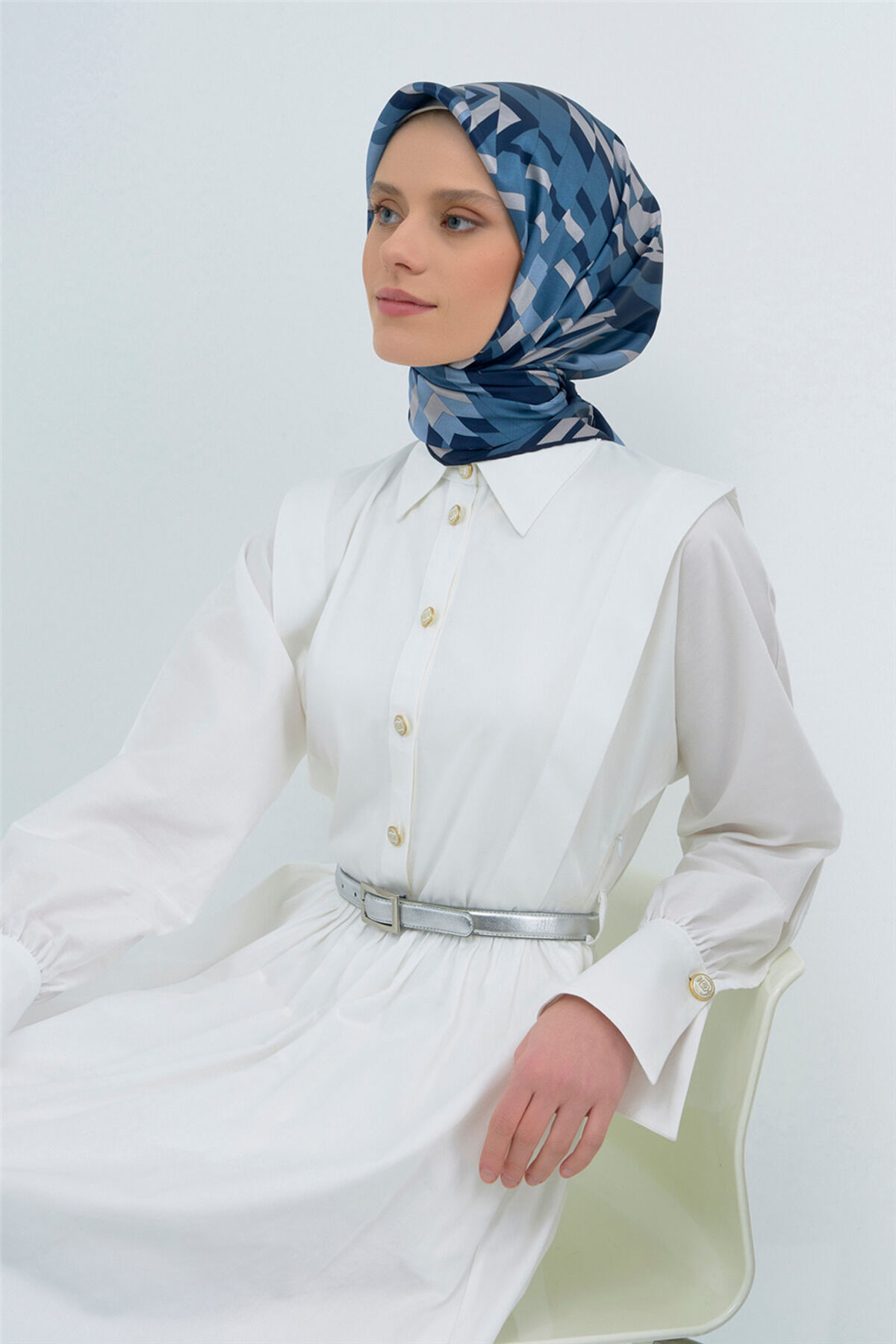 Saf İpek Sura Eşarp 9507D 83