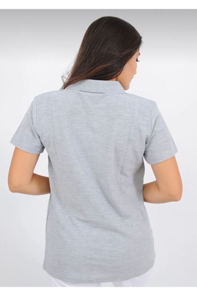 Polo Yaka Tshirt Örme Kumaş Okul Öncesi Gri - L